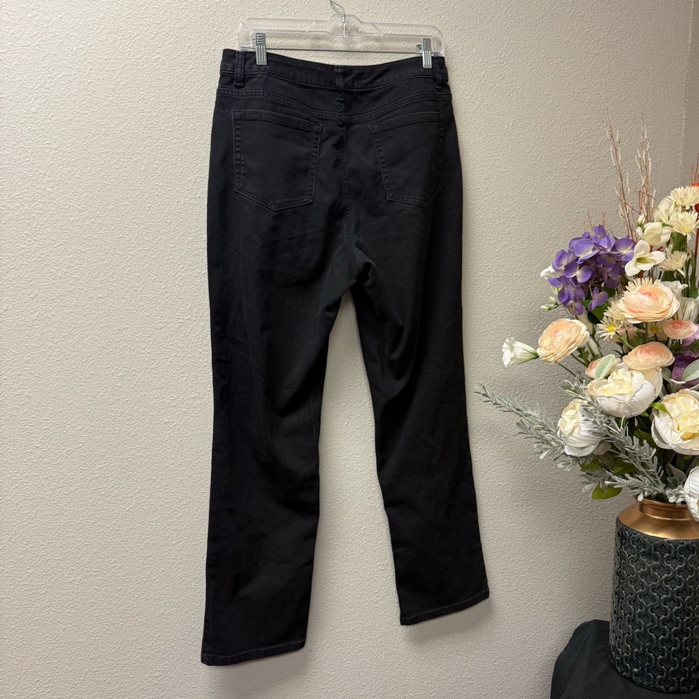 Jones New York Black Slim Fit Stretch Jeans Sz 12 Short Classic Fall Style - Picture 3 of 8